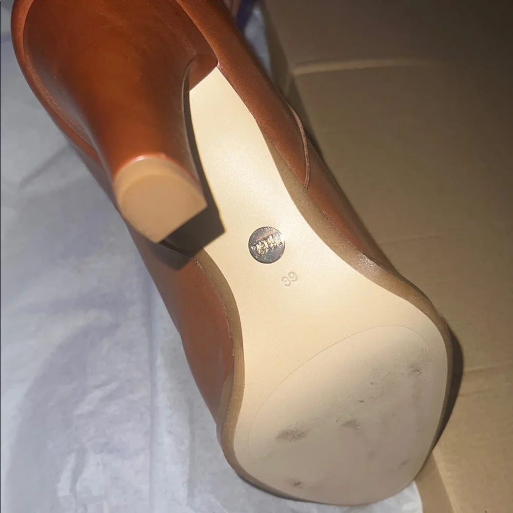 Zara Brown Over the Knee Boots Size 39 NWT